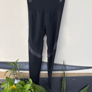 Black Leggings with Gray Accents